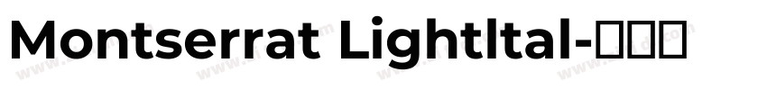Montserrat Lightltal字体转换